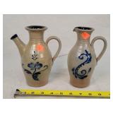 2- Rowe Pottery Salt Glazed Pitchers