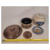 Rowe & Wis. Pottery Lids & Crocks