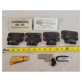 Vintage Advertising Hooks, Clips, train Whistle