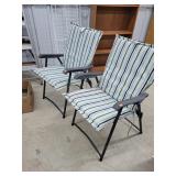 2 Folding Camp Chairs Padded
