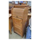 oak roll-top writing desk - 18x42 - Faded