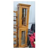Solid Birch Curio Cabinet 14x19x72 - Lighted
