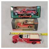 3- Vintage Fire Engine Banks