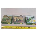 3- Vintage Open Box John Deere Small Puzzles