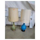 Pair of Vintage Lamps, 35" Tall