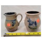 Rowe Pottery 4" Pitcher & Jar