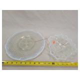 White Opalescent 10" Plate & Bowl