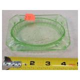 Ship Design Light Uranium Glass Ash Tray