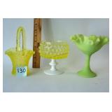 3 Vintage Glass Pieces