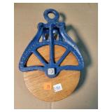 JE Porter Antique 6' Wooden Pulley