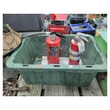2- Fire Extinguishers & Tote