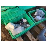 Random Rubber Boots & Misc Brackets - 2 Totes