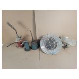 Oil Cans, Pump Oiler & Baseballs, LP Heater head