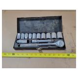 SAE Socket Set w/ Ratchet & Case