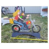 16' Metal Motorcycle Decor