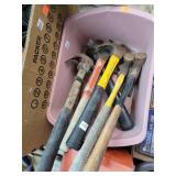 Large lot of hammers