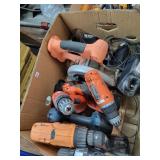 Box of cordless tools, unknown condition