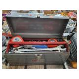 Craftsman tool box with misc. wrenches and tools