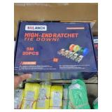 20pc- Ratchet  Strap Set. 5 Meters - No Hooks