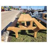 Well Built Rough Sawn Picnic Table  - 6ft Long