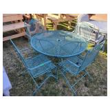 Vintage Metal 5 Piece Patio Table & Chairs Set