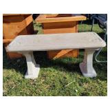 Concrete 36' Flower Garden Bench