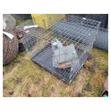 Small Animal Cage with Feeders , 18 x 18 x 22