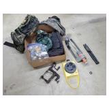 Camo Bags, Apple Peeler, Rods & Water Fittings