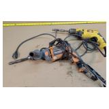 2 Corded electric drills - Ridgid & DeWalt