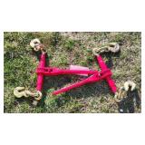 2- New 9200lb Ratchet Chain Binders 3/8 - 1/2