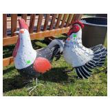 2- 28't Tin Chickens