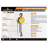 LandHonor Chain Hoist, 2 Ton, New