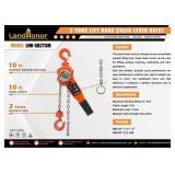 LandHonor Chain Lever Hoist, 2 Ton, New
