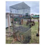 3- 30x32x44L Small Animal Cages - 1 has cutout
