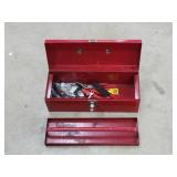 Metal Toolbox with Misc. Tools and screws