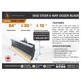 84' Wolverine Skid Loader 6-Way Dozer Blade