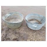2- 24' Galvanized Tubs, Rough