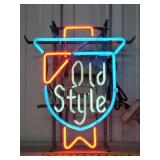 Old Style Neon Beer Light - Works
