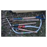 31' Bow Saw, Potato Fork, Twig Trimmer