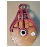 Antique 6' Wooden Pulley