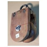 Antique 4.5' Wooden Pulley