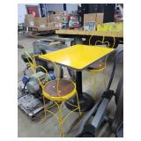 Vintage Yellow Ice Cream Table Set