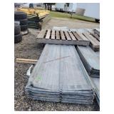 27 Sheets of Vintage 12ft Galvanized Steel