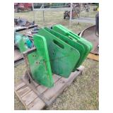 5- John Deere Tractor Weights with Stand