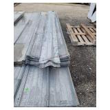 44 Sheets of Vintage 8 to 12ft Galvanized Steel