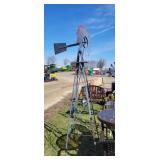 8ft Gray Windmill - Nicely Painted