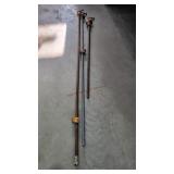 3- Pipe Clamps, 5', 7', & 8'