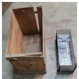 Live Trap and Diamond wooden box - Broken
