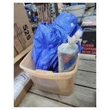 Tote with 2- Large Tarps and 10 x 25 Plastic