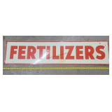 14x60 Vintage Metal Fertilizers Sign